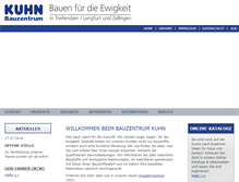 Tablet Screenshot of kuhn-bauzentrum.de